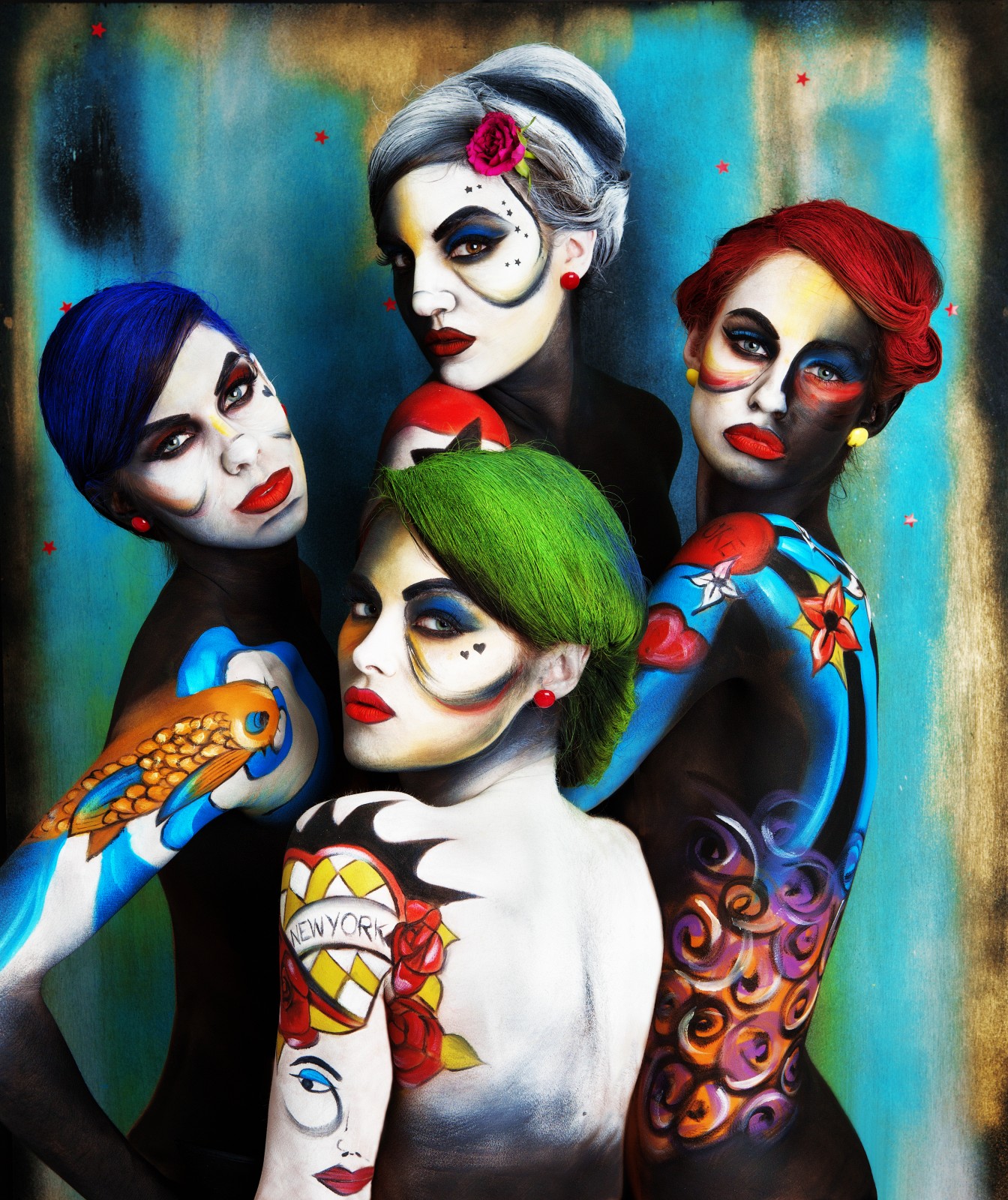 Dermot Byrne Photography Creative body paint portrait in studio